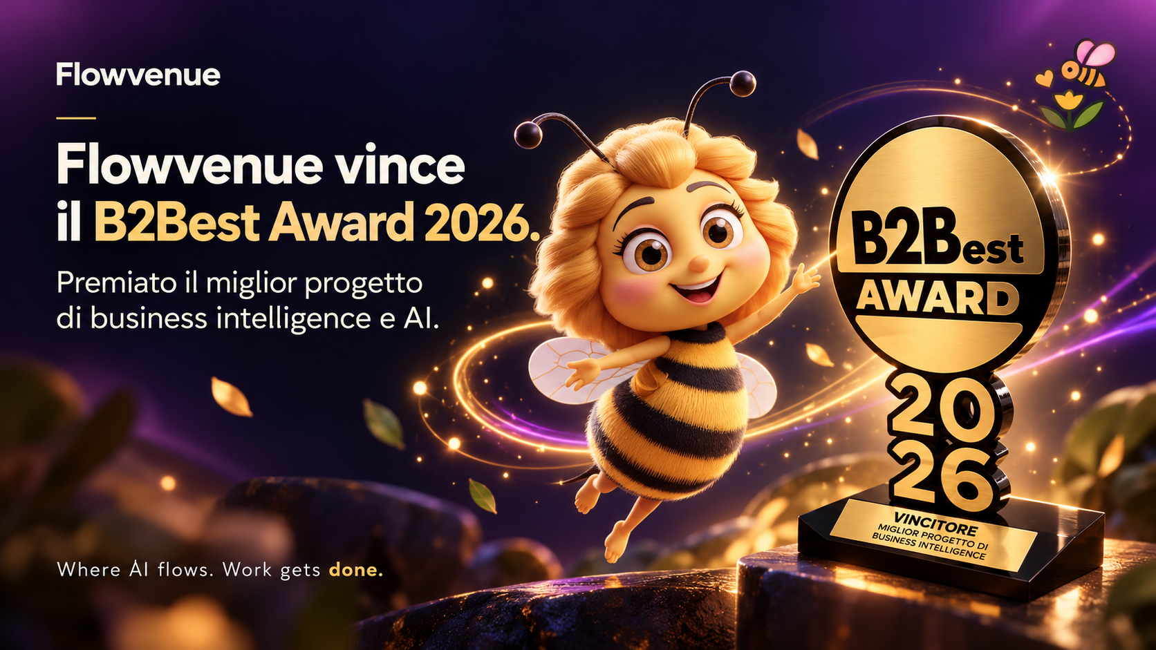 Flowvenue vince il B2Best Award 2026: premiata una nuova visione dell’AI nelle aziende
